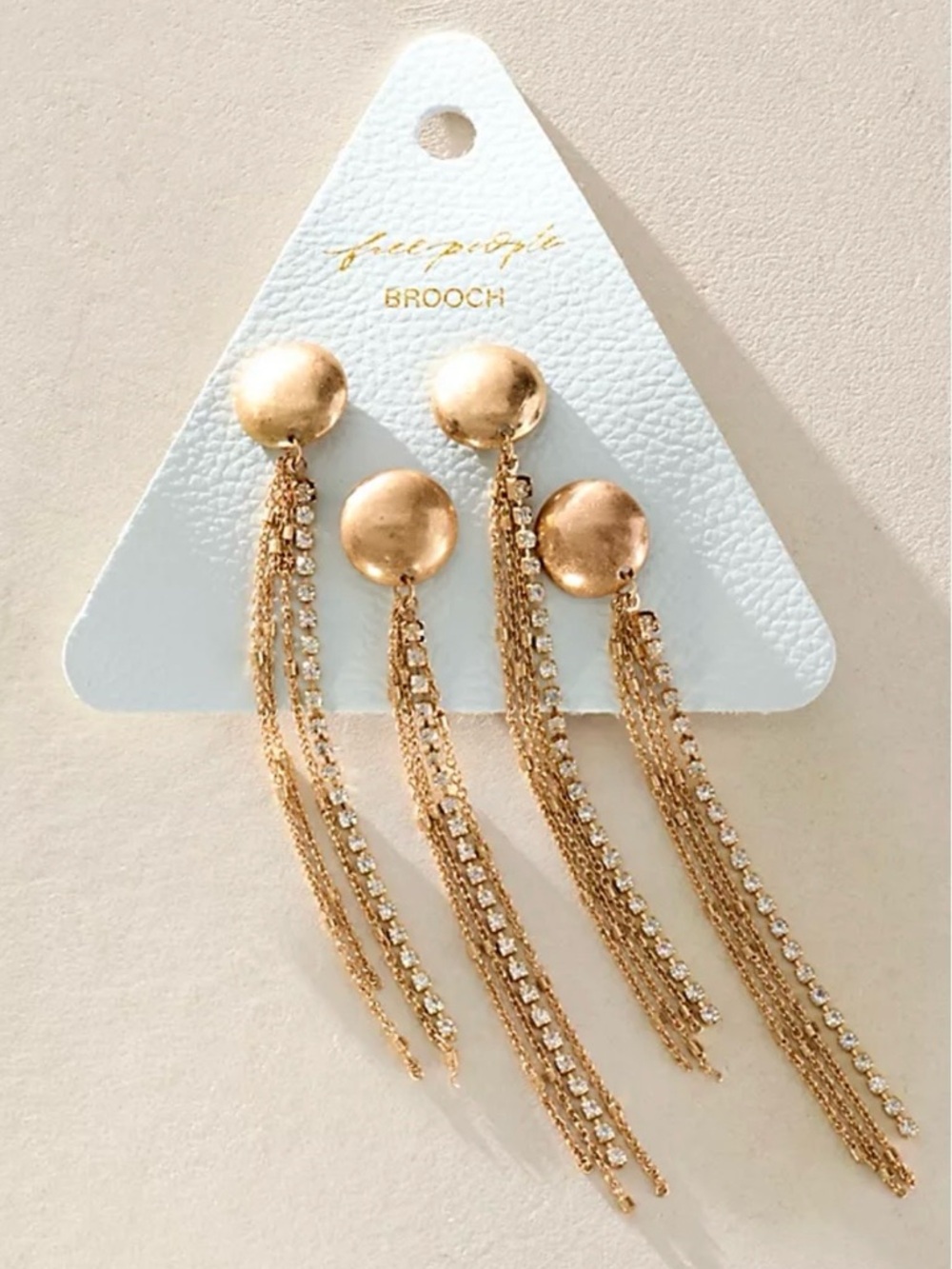 NWT Free People Brandy Fringe Pin Set of Four in Gold